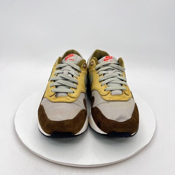 Nike Air Max 1 Men Size 11 908366 300 Green Curry Brown Suede Training Shoes - Picture 2 of 14